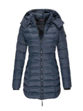 Lange Winterjas | Dames jas met getailleerd design en waterafstotende stof