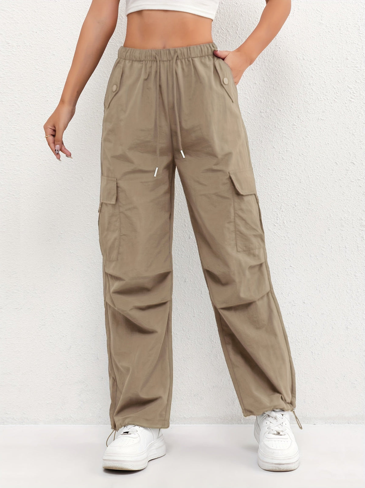 Dames Cargobroek met Trekkoord en Zakken - Casual Broek