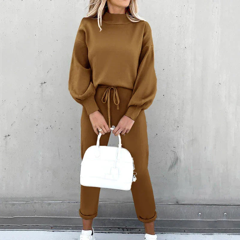 Heleen | Dames Loungewear Set met Hoge Taille – Comfortabele & Stijlvolle Twee-delige Set
